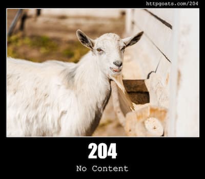 204 No Content & Goats