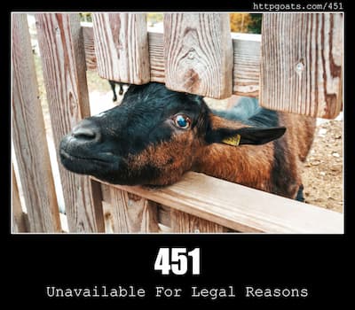 451 Unavailable For Legal Reasons & Goats