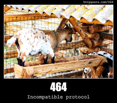 464 Incompatible protocol & Goats